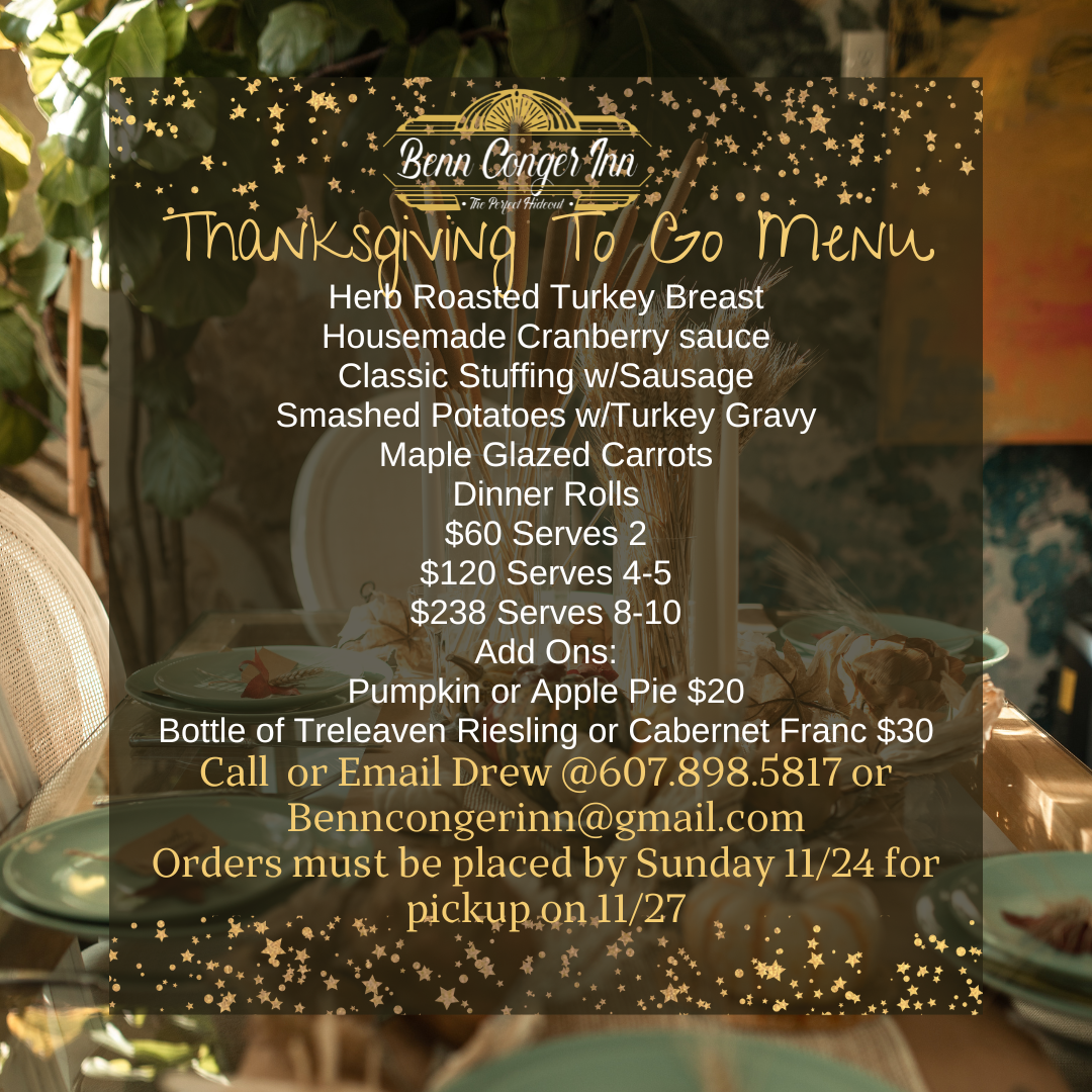 Thanksgiving To Go Menu